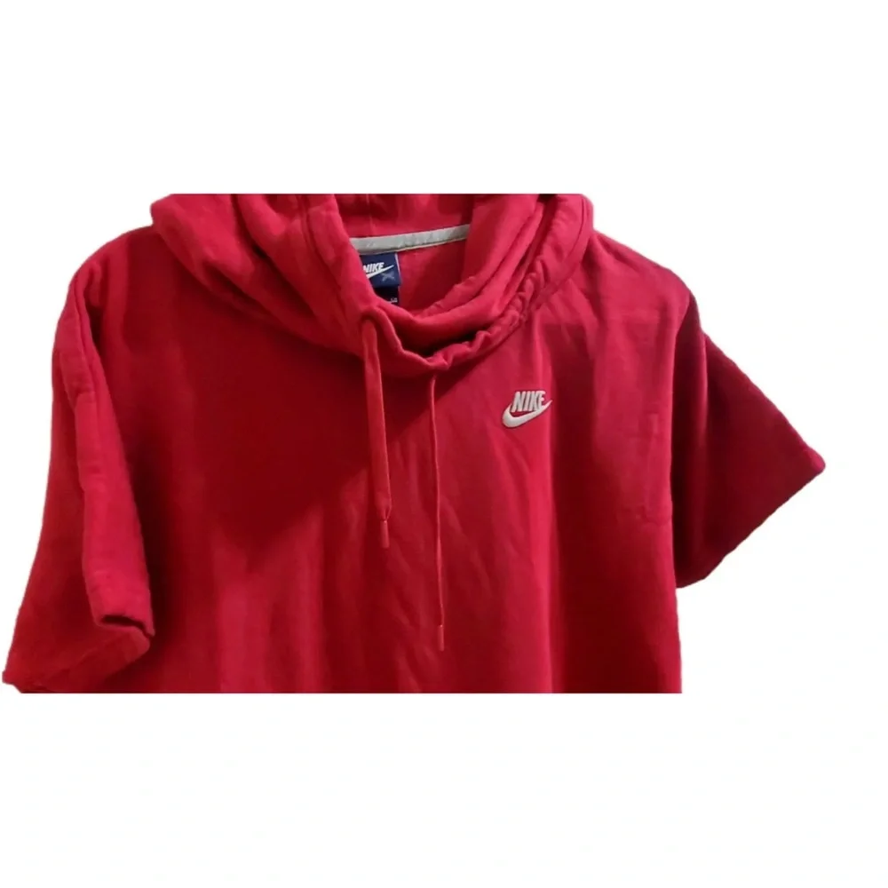 Nike L 5/$15 XL 1X 2x too Hoodie cowl Red Kangaroo Pocket Sweatshirt DISTRESSED - Picture 2 of 10